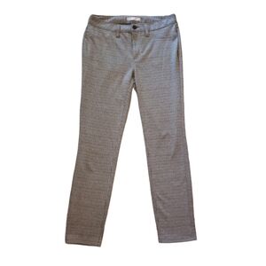 LC Lauren Conrad Gray Houndstooth Ponte Slim Pants Medium